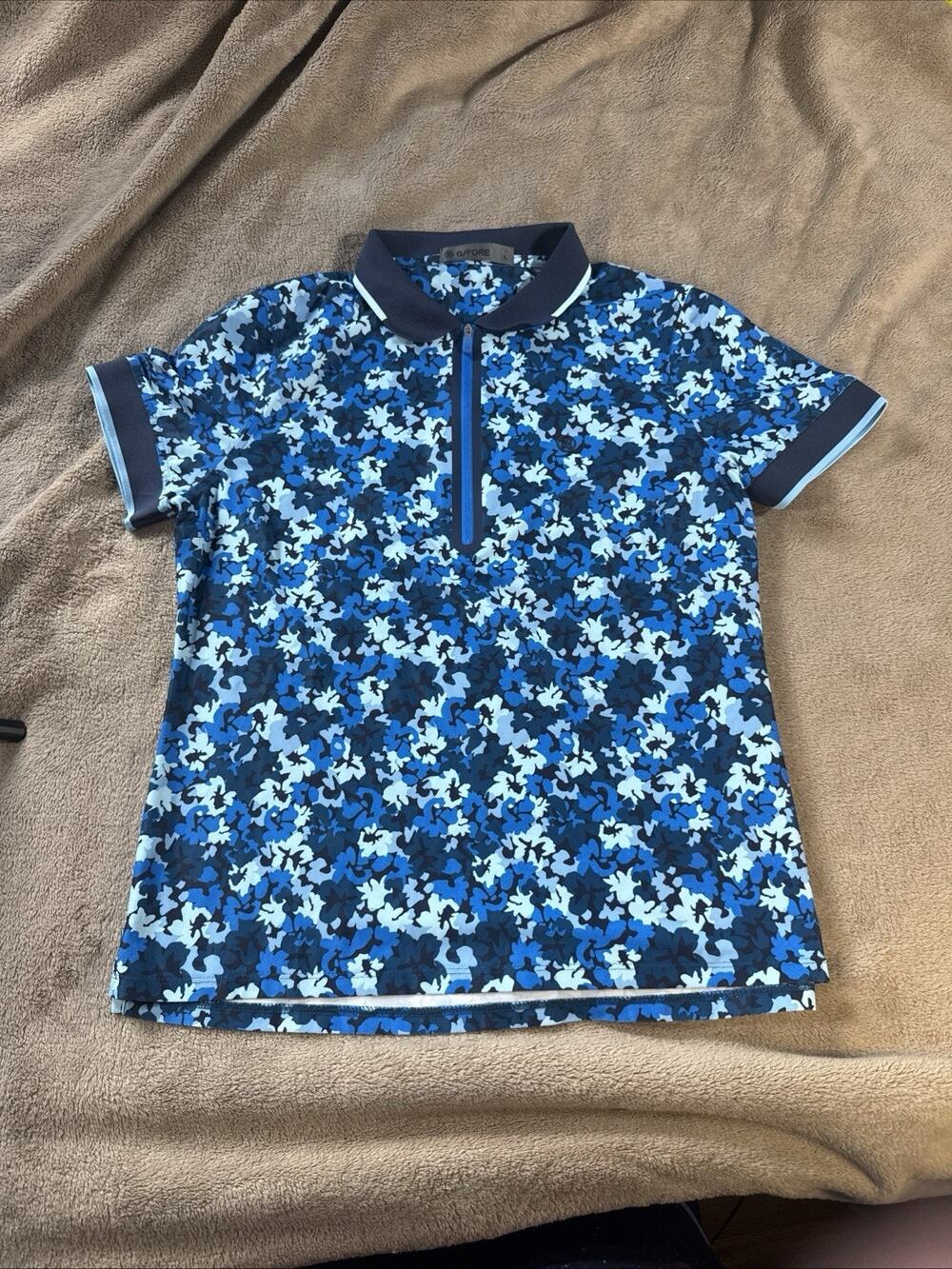 G/fore Women’s Large Golf Zip Polo Floral Print